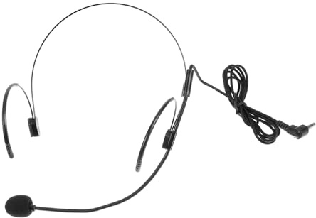 Flexibles Headset Mikrofon mit Zwei Ohrbügeln für Klare Sprachübertragung | Portable ABS Ausführung, Schwarz, für Rundfunk und Gottesdienste, Geeignet für Reiseleiter und Fitnesstrainer