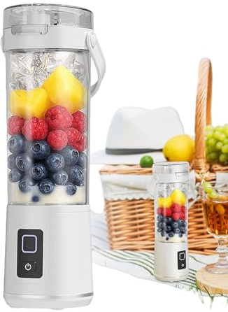 Mixeur Personnel Portable | Verre Étanche 600ml | Appareil À Boisson Rechargeable Sans Fil Avec Bec Verseur Et Couvercle Anti-Fuite Pour Voyage