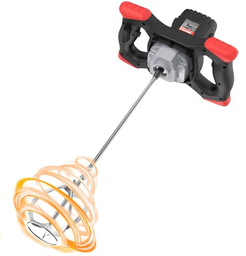IMAYCC 2100W Mörtelrührer Rührwerk mit 6-Gang Getriebe,270-930 RPM | Softstart-Elektrischer Mörtelmischer,Ergonomisch Rührer Rührgerät Mörtel Betonrührer Für Beton,Putz,Zement,Futtermittelgips