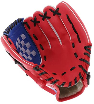 Baseball-Teeball-Handschuh für Rechtshänder, für Kinder, Jugendliche, Erwachsene, 31,8 cm, Rot