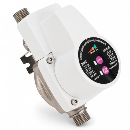 SENECESLI Small Portable Water Pressure Booster Pump Manual/Auto Switch Quiet Operation for Home Shower Kitchen Toilet 100 150 200W 25 30 35L/min (GB Plug)
