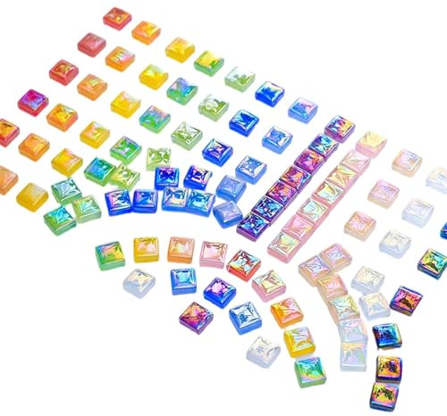 Colla per piastrelle di mosaico - 1100 pezzi di colori , forniture artistiche trasparenti, impermeabili e atossiche, ad asciugatura rapida, per mosaico di vetro, per decorazione D