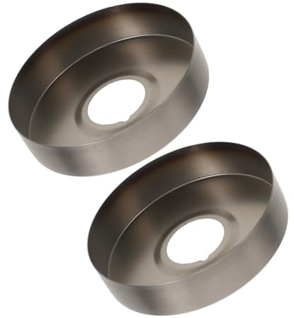 HOUDERCO 2 Stück Edelstahl Duscharmflansch mit Erweiterter Größe und Einfacher Installation Elegante Abdeckplatte für Duschen und Bäder Rostfrei und Langlebig
