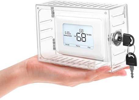 Generic Thermostat Lock Box Acrylic Cover with 4 Screws Bolts for Wall Mounted Hive, Nest Boiler Controls Protection