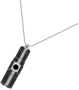 Oxxggkao Sturdy Aluminum Alloy Flashlight Pendant with Adjustable Beam for Camping and Emergencys Situations Flashlight Necklace
