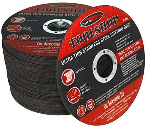 Defender Tools Ultra Thin 115 x 1mm Stainless Steel Cuttings Discs - Metal Cutting Slitting Discs (10 Pack) for Angle Grinder