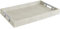 Home Redefined Beautiful Modern Elegant 18x12 Rectangle Glossy Alligator Decorative Ottoman Coffee Table Perfume Living Room Kitchen Serving Tray with Handles for All Occasion's (Natural/Ivory)