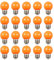 Farbige 2W E27 G45 LED Leuchtmittel, e27 Beleuchtung Glühbirnen, bunte glühbirnen für Hochzeit Halloween Weihnachten Party Bar, Wasserdichte Lichterkette für Innen und Außen Bereich, Orange 20 Stück