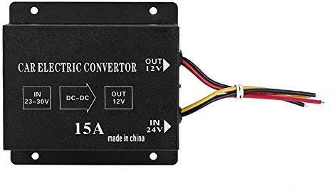 Akozon DC 24 V auf 12 V Spannungswandler für Auto LKW Spannungsreduzierer (24 V auf 12 V / 15 A / 180 W), Wie abgebildet, Automatisch