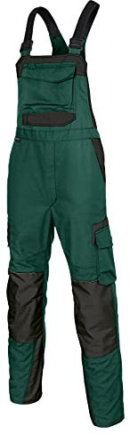 KÜBLER Workwear KÜBLER INNOVATIQ Arbeitslatzhose grün, Größe 27, Herren-Arbeitslatzhose aus Mischgewebe, Arbeitslatzhose mit Knieschutztaschen nach EN 14404, leichte Arbeitslatzhose