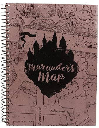 SD Toys Unisex Cuaderno Mapa del Merodeador Notizbuch A5 Karte des Rumtreibers Harry Potter, bunt, 15x21