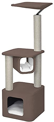 Ebi, Okinawa Kratzbaum 37 x 37 x 121 cm, Braun, Katze, Braun