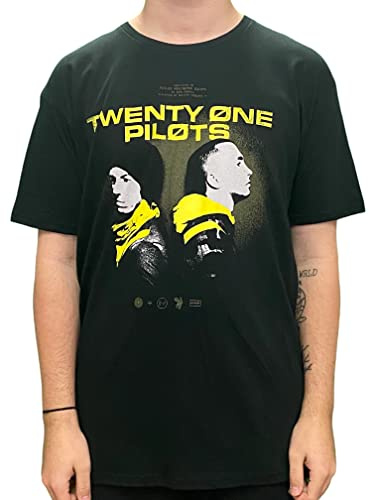 Twenty One Pilots T Shirt Bishop Trench Band Logo Official Mens Black