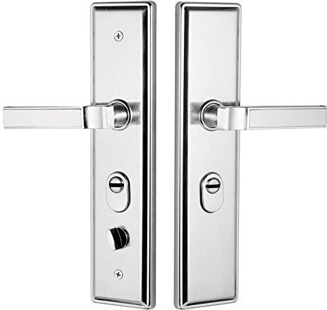 Anti-Theft Door Locks, Household Door Handles, Universal Handle Locks, Multi-Function Door Lock Handles-Brushed Steel