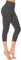 Persit Sport Leggings Damen 3/4, Capri Sporthose Sport Leggins Yoga-Hose für Damen Grau - 42-44 (Herstellergröße: L)