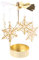 Yushu - Goldener drehbarer Kerzenhalter, drehendes rotierendes Karussell-Teelicht, Kerzenhalter-Ständer, leichtes Geschenk Hochzeitsdekoration, Haushaltsdekorationen Kerzenständer