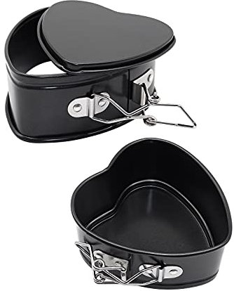 ValueHall Molde Desmontable de Corazón 2 Piezas Mini Moldes para Pasteles Spring Forma con la Parte Inferior Extraíble para la Cocina Casera Hacer Pastel Queso Pan Gelatina Chocolate V1D01