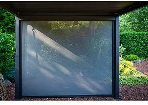 OUTLIV. Mira Seitenteil 300 cm aus Aluminium/Stoff in Grau, die perfekte Ergänzung für die Mira Pergola