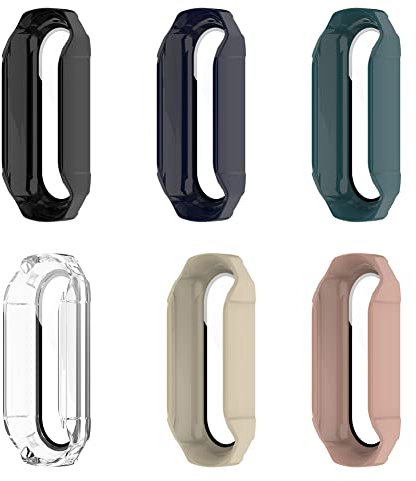 Tyogeephy Funda Compatible con XiaoMI Band 6/5/4/4 NFC /5 NFC/6 NFC Smartwatch Hombre Mujer Watch Funda Suave TPU Shockproof Bumper Funda protectora de pantalla para XiaoMI Band 6
