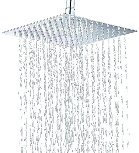 Pommeau de douche antirouille 40X40cm, pommeau de douche à effet pluie carré, pommeau de douche à effet pluie en acier inoxydable de luxe
