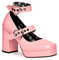 LAMODA Damen Chrome Heart Court Shoe, Pink Patent, 39 EU
