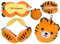 Out of the blue Kinder-Plüsch-Reisekissen Tiger mit Augenmaske – Weiches 2-in-1 Nackenkissen für Kinder – Kuscheliges Reisekissen für Auto, Zug & Flugzeug – Waschbar & platzsparend