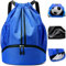 Hoseay Mochila Cuerdas Hombre con Compartimento de Zapatos y Bolsillo Mochila Deporte Impermeable Mochila Gimnasio Gran Capacidad Ligera Bolsas de Cuerdas para Deporte Natacion Fitness, Azul