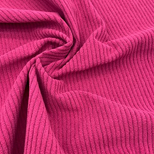 aufodara 2 Stück Cord Stoff 47x95cm Polsterstoff Quiltingstoffe Deko Stoff Stoffe zum Nähen DIY Artcraft Handarbeit Kissenbezüge Stoff (Pink)