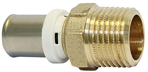 Raccord droit mâle multicouche 20/27 fixe à sertir - Ø16-3/4” - 30311-16-20 - Fixoconnect - Ayor