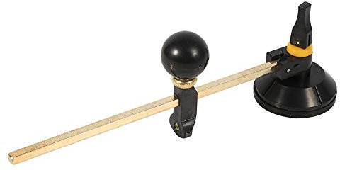 TOPINCN 1 STK. Hochwertiger Verstellbarer Zirkeltyp Glaskreis-Kreisschneider 40 cm Runder Durchmesser Verstellbarer Zirkel Typ Kreisschneidewerkzeug mit Saugnapf