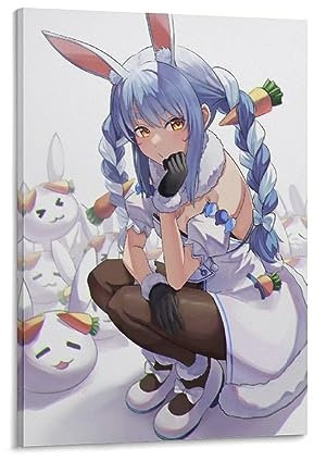 Hololive Usada Pekora Poster Kunstwerke Leinwand Poster Wandkunst Drucke Home Modern Decor 50 x 75 cm