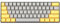 Bewinner Clavier de Jeu 60%, Clavier Mécanique Compact à 61 Touches avec Rétroéclairage LED pour Ordinateur Portable, Clavier Filaire USB C pour la Frappe de Jeu (Jaune Gris Surface Rouge