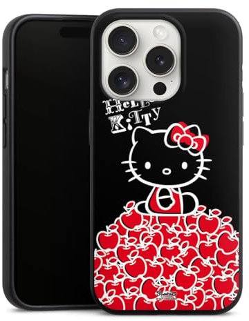 Organic Case Bio Hülle Nachhaltige Handyhülle kompatibel mit Apple iPhone 15 Pro Apfel Fanartikel Hello Kitty