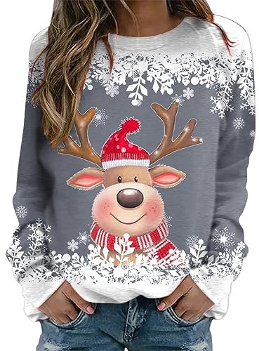 HHOP Weihnachtspullover Longstrickjacke Damen Sommer Damen daunenmantel Basic Klamotten Damen oace Babyblau Pullover pink Strickjacke Damen rosa Tops Teenager