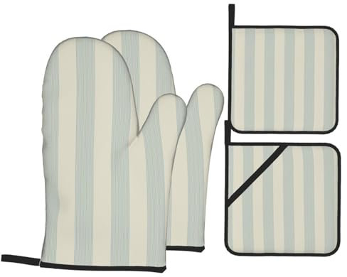 Pameencos Simple And Elegant Lines Baking Quartett – Küchen-Backset mit Ofenhandschuhen, hitzebeständige Ofenhandschuhe