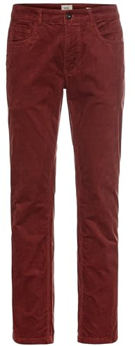 camel active Herren Regular Fit 5-Pocket Cordhose Dunkelrot, menswear-34/32