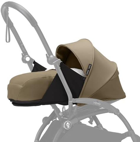 Stokke YOYO 0+ Neugeborenen Set, Toffee - Inklusive Matratze, ausziehbarem Verdeck und Fünfpunktgurt - Erfordert YOYO-Rahmen (separat erhältlich)