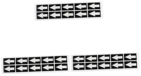 STOBOK 30 Stk Pfeiletikett Indikator-Aufkleber selbstklebende Aufkleber wasserfeste Aufkleber klebesticker schwarzes Klebeband Etiketten Aufkleber mit Pfeilfluss Pfeil zeigt Aufkleber an