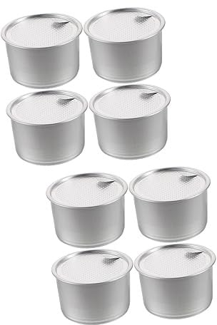 Happyyami 8 Pcs Cans Dog Biscuits Small Cookie Holder with Lid Jewelry Meat Can Dog Treats Tin Large Dog Food Jar Large Dog Food Container Cream Crackers Food Grade Small Tea Caddy Aluminum