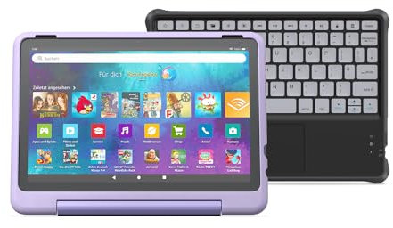 Amazon Fire HD 10 Kids Pro-Tablet + Kabellose Bluetooth-Tastatur „Made for Amazon“ für Kinder