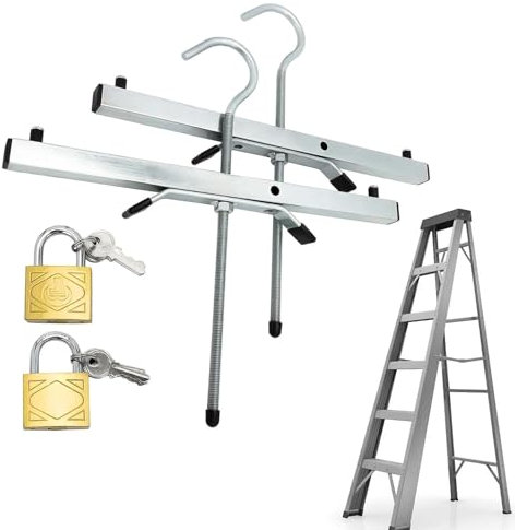 2 Piezas Abrazadera De Escalera Para Portaequipajes, Juego De Empuñaduras De Escalera Con Cerradura, Abrazaderas Para Portaequipajes De Escalera, Soportes Para Escaleras Para Portaequipajes De Furgone