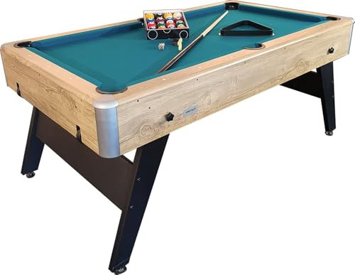 TopTable Magiq Holz 6,5ft - Billardtisch Pool Klappbar