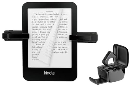 KURO A07 Pro Kindle Page Turner Remote with Stand – Bluetooth Clicker for Reading iPad, Paperwhite, iPhone, TikTok, Photos – Gooseneck Holder & Remote Control for Bed