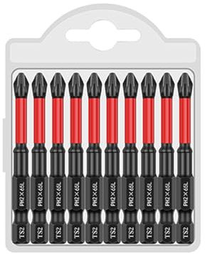 Juego de brocas magnéticas de alta dureza, súper fuertes, kit de brocas magnéticas resistentes, destornillador para taladro de impacto eléctrico (10 unidades - 65 mm)