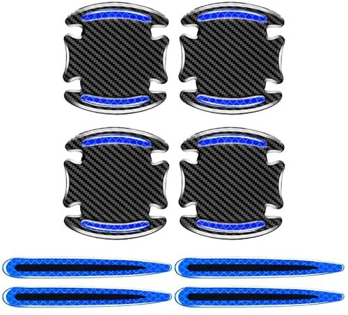 SAHODIYI 8 Stück Auto Türgriff Schutzfolie Türgriff-Leuchtaufkleber für Renault Twingo 3 (III) I 2014-2019, Selbstklebend Lackschutzfolien für Autotür Griffmulden/Griffschalen,Blue