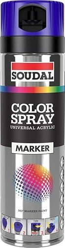 Soudal Color Spray MP Fluo Blau 500ml Markierungsspray, Baumarkierer