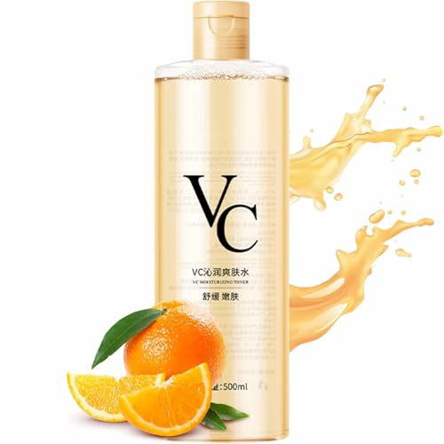 VC Toner Intensive Brightening, 500ml Vitamin C Moisturizing Toner, Hydrating Facial Toner with Hyaluronic Acid & Centella Asiatica - Minimizes Pores & Soothes Dry (300ml, 1)