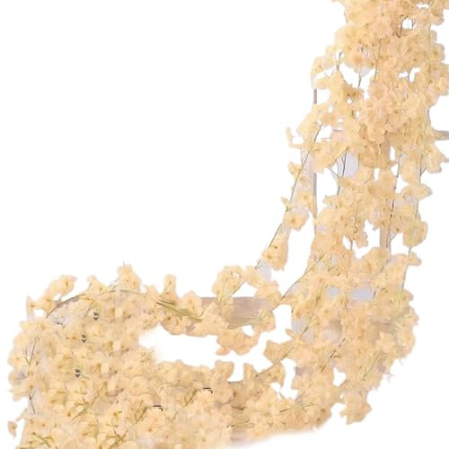 Guirnalda de flores de cerezo artificial, cuerda de guirnalda colgante sintética, 18 x 15 x 5 cm, arreglo floral, versátil para interiores, decoración de pétalos para jardín, dormitorio, fiesta