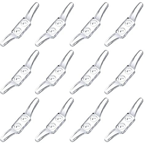 EXAOMBLE 12 pièces Crochets de Positionnement pour Rideaux de Accessoires pour Stores et Volets Installation Facile et pour Rideaux Veranda et Blinds