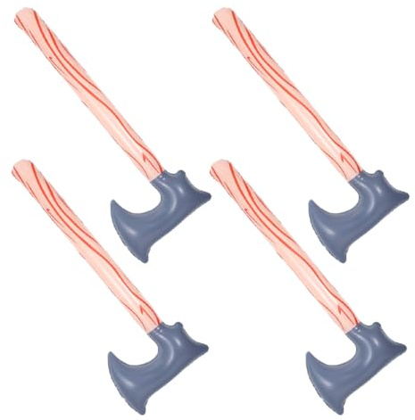 Toyvian 4pièces Lot de Haches Gonflables Décoration Fête Jouet Rôle PVC pour Festival Cosplay Accessoire Décoration Gonflable Extérieur